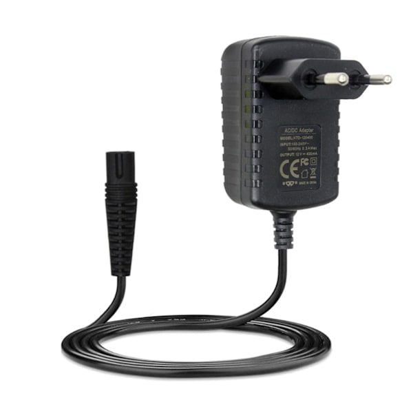 EU-stik 12V 0,4A barbermaskine oplader til Brauns-serien 9 7 5 4 3 2 1 Elektrisk til barbermaskine Udskiftningsstrømledning