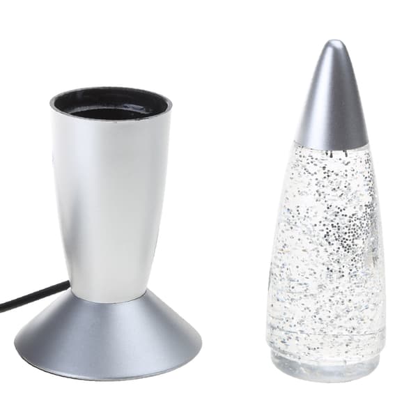 USB Lava Lampe Metallbase Nattlys Vulkan Nattlampe Sengelampe Belysning
