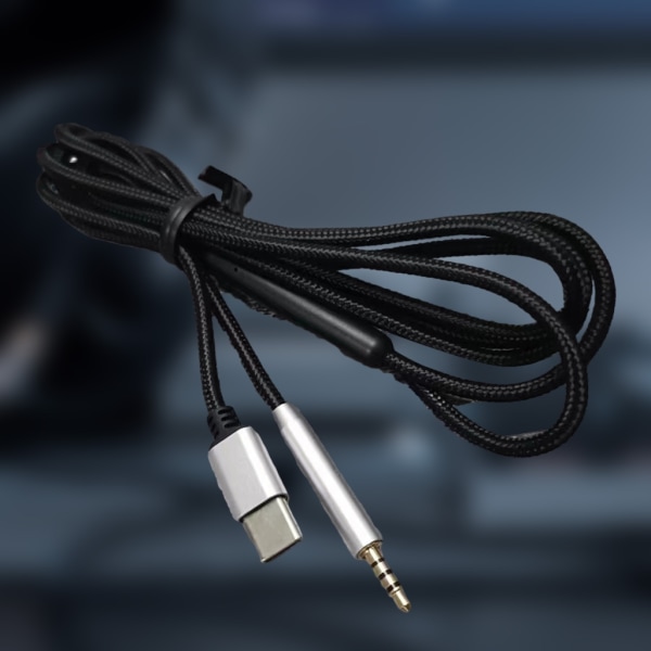Pålitlig USB C-kabel för QC25/QC35/QC35II/QC45/NC700/Y40/Y45/Y50 Headset Typ C till 2,5 mm sladd med inbyggd mikrofontråd
