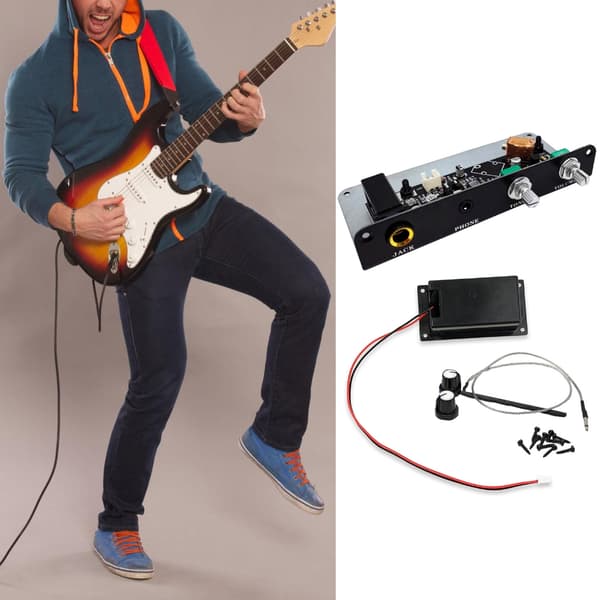 Gitar Equalizer Pickup med Tone Volumkontrollknapp Gitartilbehør