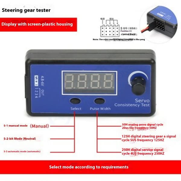 Intelligent Digital Servo Controller Tester för Fjärrstyrda Flygplan Bilar