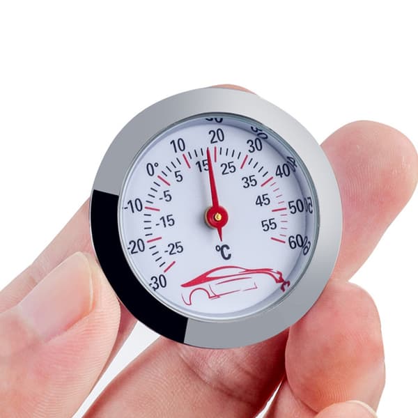 Mini Termometer 43mm Rund Temperaturmåler -30 til 60℃ Temp Måler Indikator
