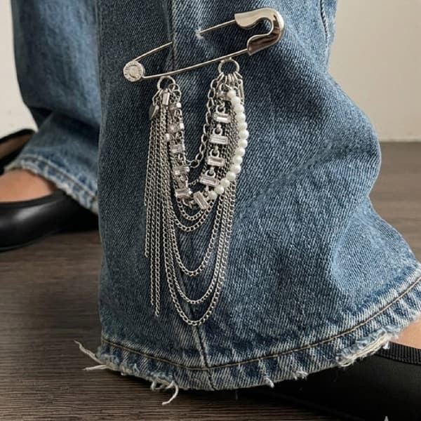 Retro Brosch Pärlor Tofsar Brosch Smycken Modeaccessoar För Kappkragar
