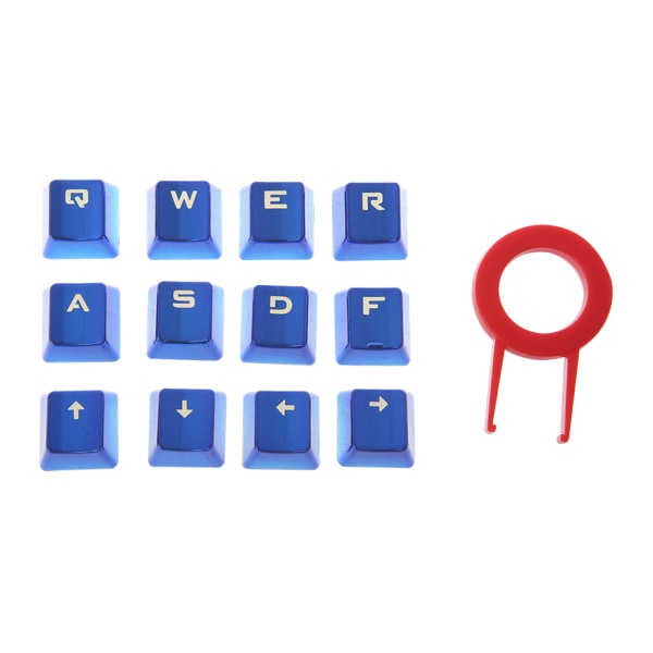 PBT Slitesterk Keycap Set 12 Keys Metallbelegg For Cherry MX Switch Mekanisk