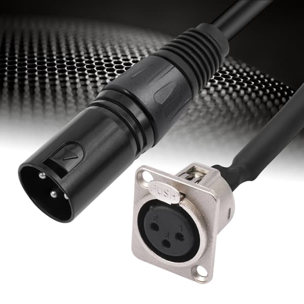 Metalsmed Kabelpanel Link 3-benet Hun til Han Stemmekabel Uden Lodning