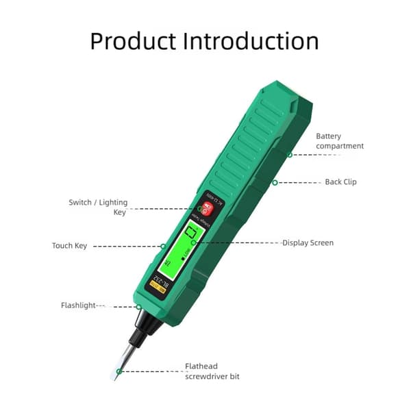 Automatisk avstengning elektrisk tester LED-lys 0 Strømførende ledning skillefunksjon
