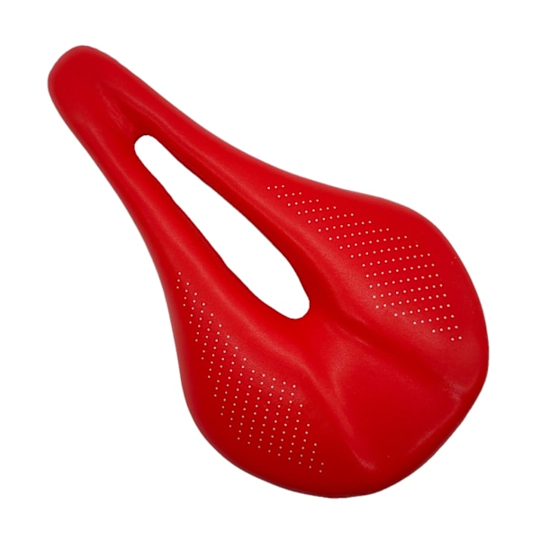 Læder Carbon Fiber Cykelsæde Hul Sadel Komfortabel & Åndbar Black 143mm