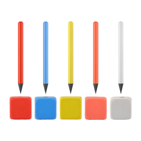 Everlasting Pencil Infinite-Pencil Infinity-Pencil, Inkless Magic Pencil Eternal, Bärbar Återanvändbar raderbar skrivpenna Orange
