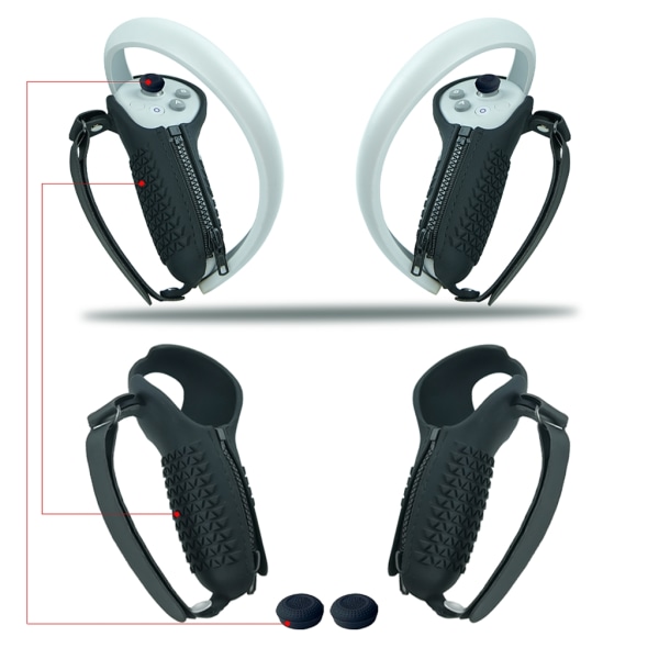 VR Silikon cover Set för Pico 4 VR Headset Öronskydd Pannband White