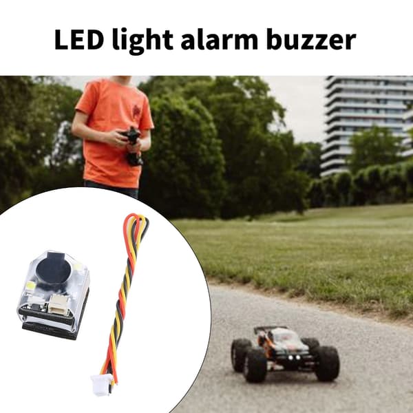 Høj 100dB alarmbuzzer med LED-blinklys til fjernstyret model
