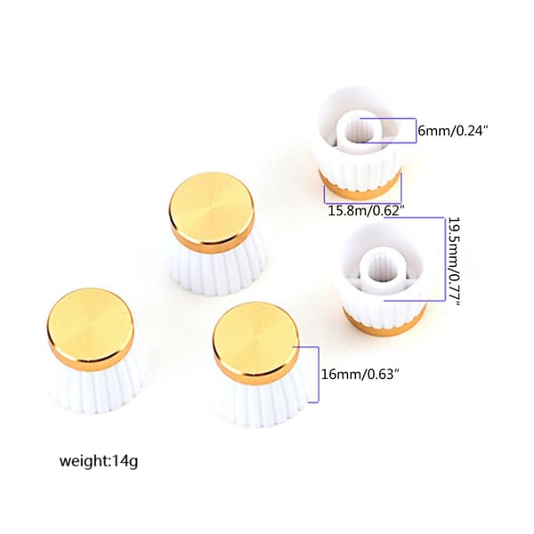 5 stk. Guitar Speed Volume Tone Control Knobs Guitar Potentiometer Control Knobs