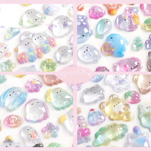 3D Resin Sticker Scrapbooking Sticker til Journal Notesbog Laptops Telefon Cover