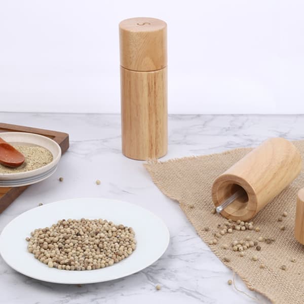 Manuell Chilipepparkvarn Salt- och Pepparkvarn Set Träpepparkvarn