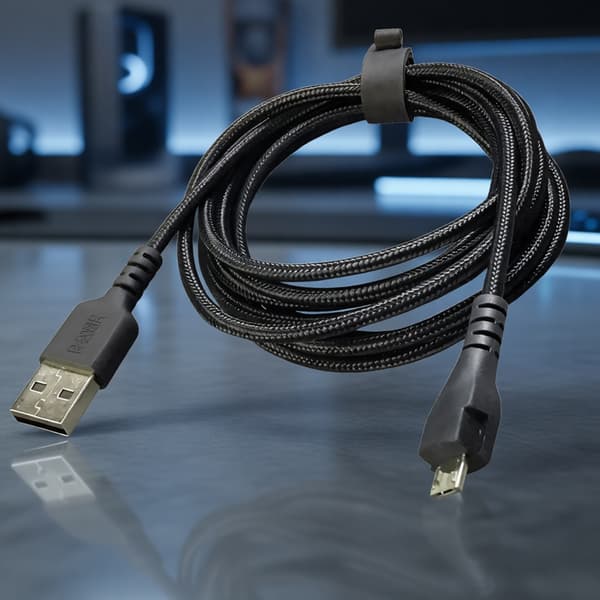 MicroUSB til USB A ladekabel for Rival 600/650 gamingmus
