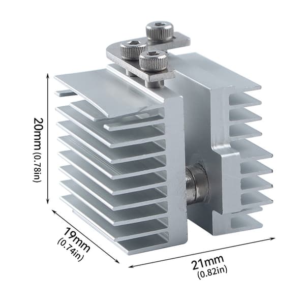Solid aluminium varmeoverføringsenhet for Drive 3D-printer Hot End-montering