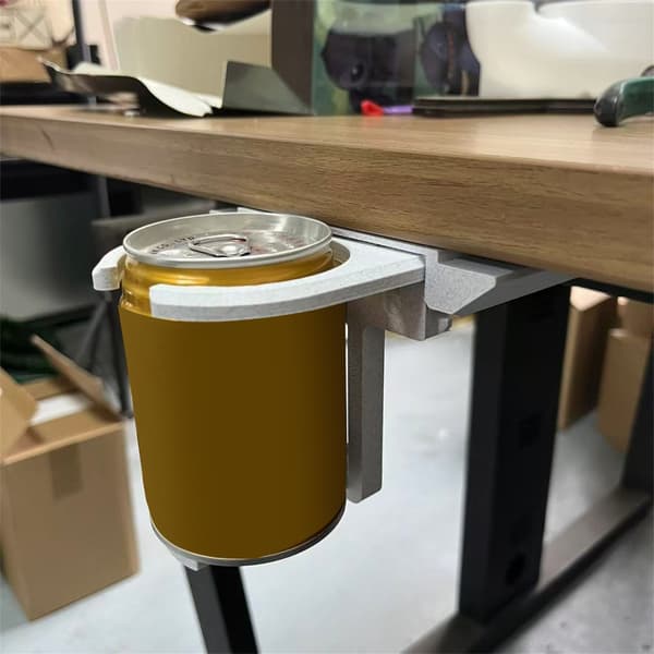 Foldbar Kopholder til Under Bordet, Klemme Montering, Justerbar, Pladsbesparende