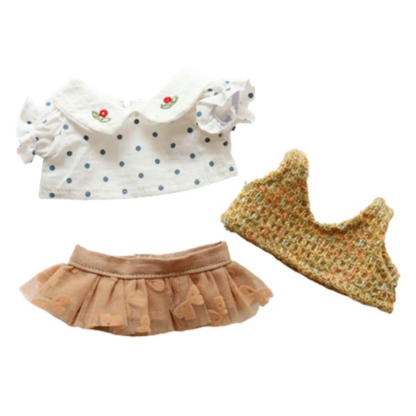 Söt 7,9 tums dockklädedräkt för 20 cm pojke och flicka docka byxor Toppar Kjol Kläder Set Outfits och tillbehör
