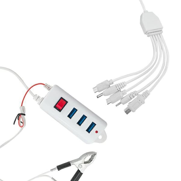 ABS Konstruksjon Universell Batteri Smarthone Lader 3 USB Klipplader