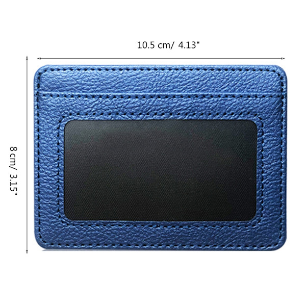 Muoti ohut luottokorttikotelo, PU- case naisille, miehille lahja Blue