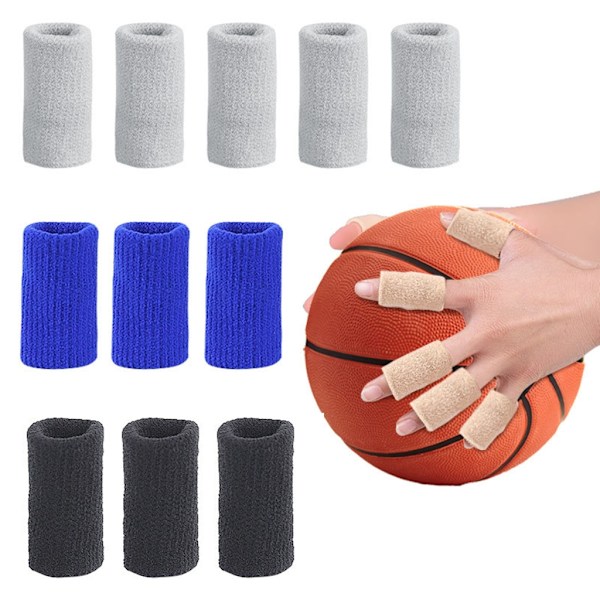 10 st fingerstöd tumskydd finger sleeves finger sleeves skydd sport finger sleeves Blue