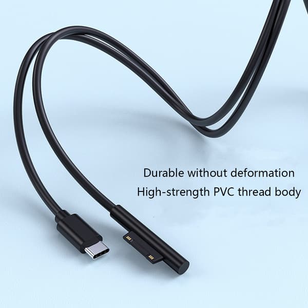 USB C Strømforsyning Lader Adapter Ladekabel Ledning for Surface Pro 7/6/54/3 Laptop