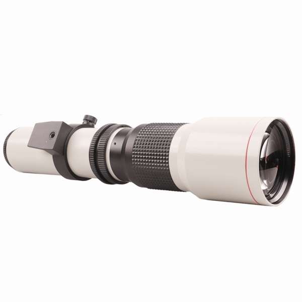 Högeffekt F8-F32 500 mm manuell teleobjektiv Metalllegering Kameratillbehör Enkel installation för fotografering null - FOR Canon EF M mount White