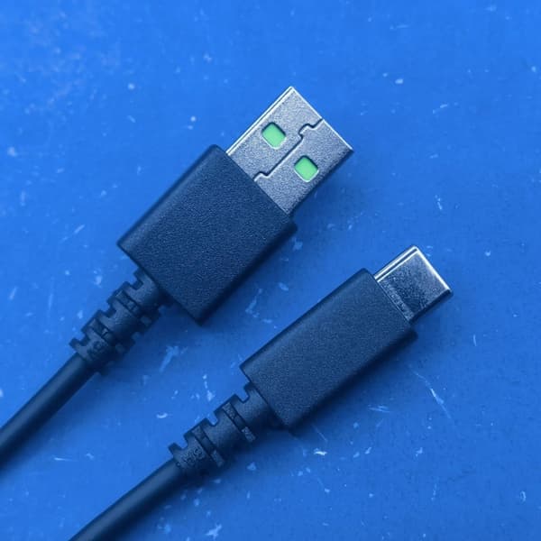 Sort USB-A til C-Port opladerkabel, erstatningskabel