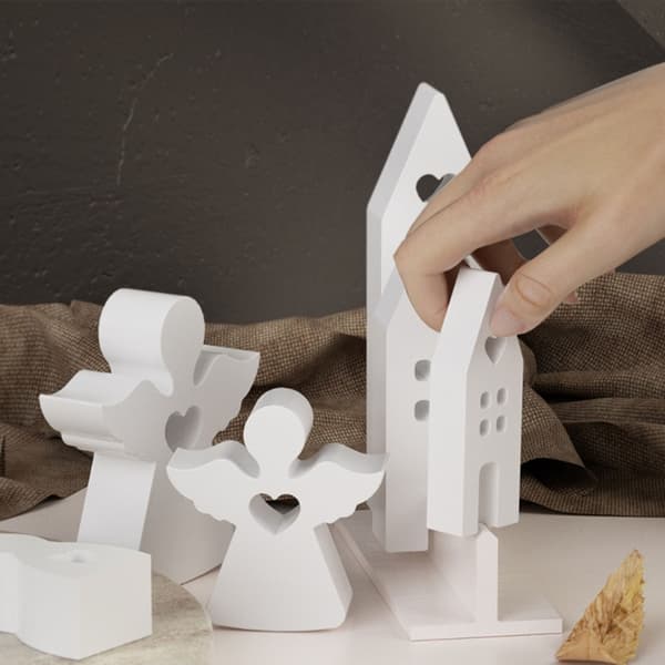 3 Stykker Hus Duftlys Form DIY Epoxy Resin Former Hus Silikoneform