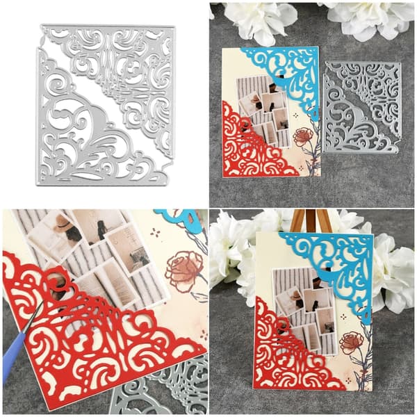 Triangulær Form Karbonstål Utstansingssjablonger Scrapbooking Pregeverktøy