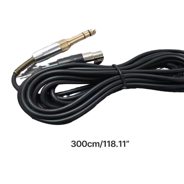 3,5 mm hörlurskabel för Q701/K712/K702/K240 headsetsladd med 6,35 mm adapter Förbättrad ljudkvalitetsledningar 118 tum