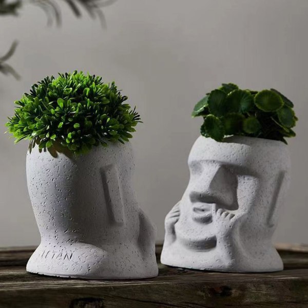 Håndlagde blomsterpotteformer i silikon DIY-betongformer Epoksyharpiksformer for DIY-betongplanter og blyantholdere