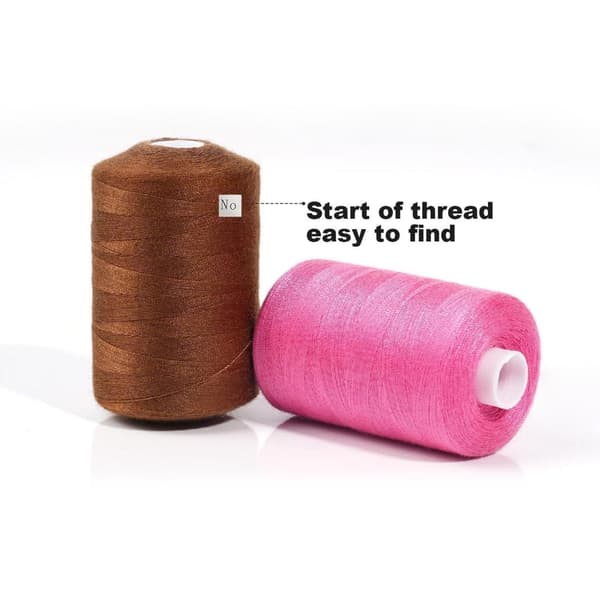 Sytrådsæt 24 Farver Polyester 1000 Yard Pr. Spole til Håndsøm