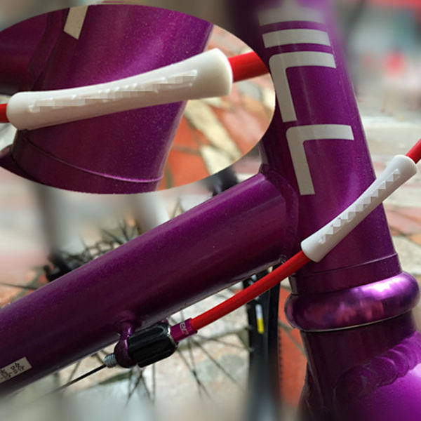 8 st flexibla cykelkabelhöljesskydd laddningskabelskydd Black