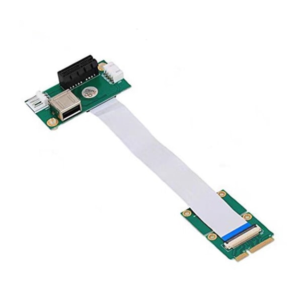 Kompakt Mini PCI E till PCI E 1X förlängningskabel för utrymmesbesparande design