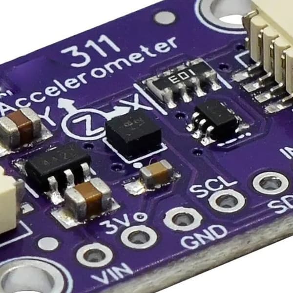 MSA311 I2C Accelerometer Board med etiketpude til Maker Electronics