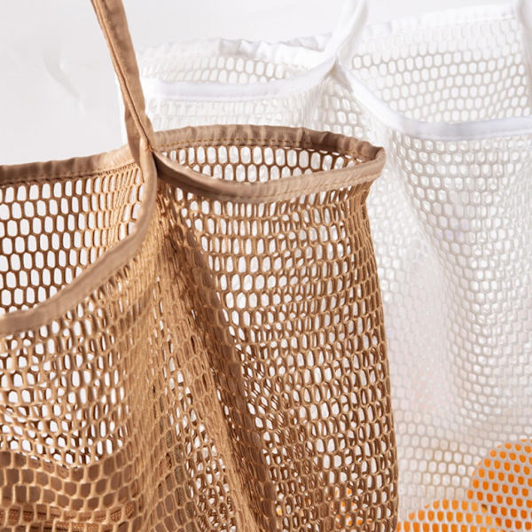 Mesh taske Vandtæt strandtasker til voksne skuldertasker White