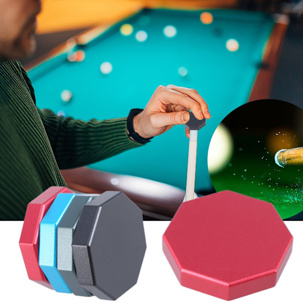Snooker Verktyg Del Aluminiumlegeringar Biljard Krita Hållare Biljard Krita Väska Red