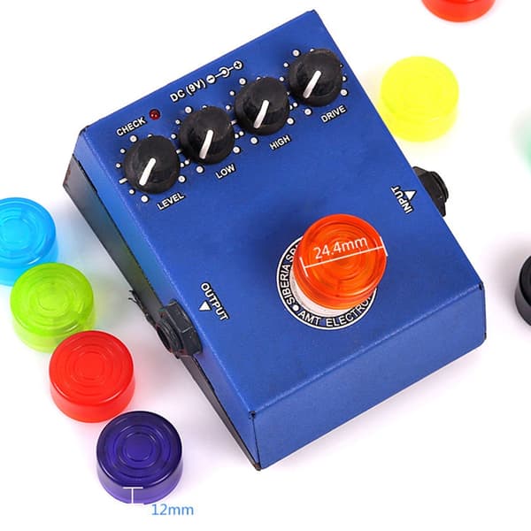 Gitarr Effekt Footswitch Toppers Fotspik Topp Pedal Topper Footswitch Topper Light blue