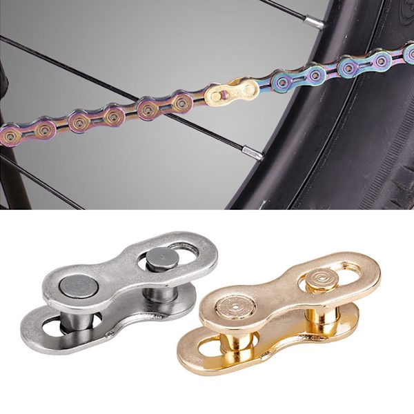 3 par med manglende kjedelink til sykkel, gjenbrukbar kjedelink-kobling for sykler Gold 10 speed