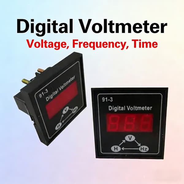 91-3 Digital Voltmeter för Generator Enfas Trefas Spänningsmätare LED