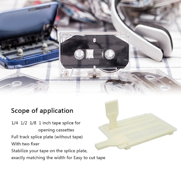 1/2 1/4 10 Tommer Tape Splicing Sæt Perfekt Åbnings Kassette Tape Splicing Sæt