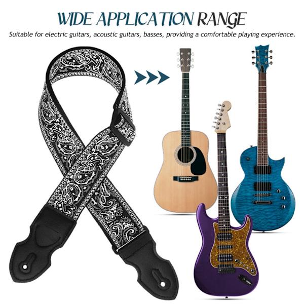 Gitarrband med 6 Plektrum Läderändar Gitarrband Present till Gitarrister