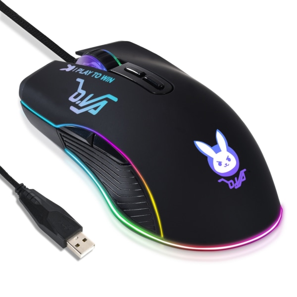 Wire RGB Gaming Mus Optisk Sensor 7200DPI 7 Knapper 12 Farve LED til Computer Notebook Laptop Kontor PC Hjem