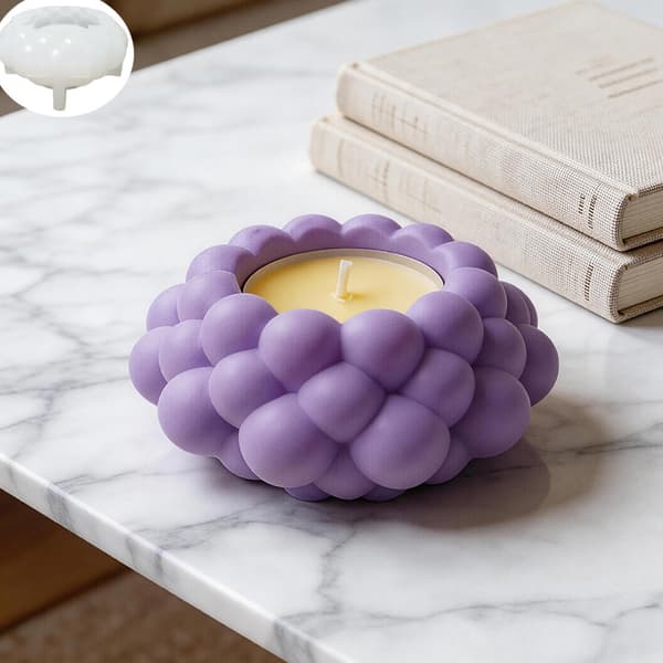 Silikonform for telysholder og blomsterhåndverk