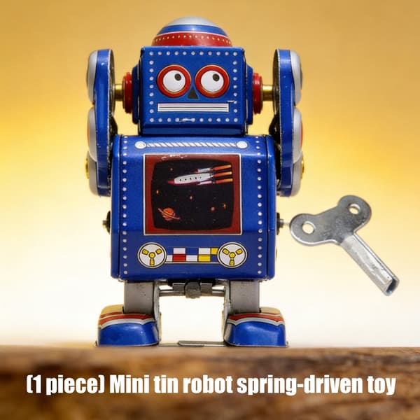 Retro Robot Gående Bliklegetøj Unikt Samlerobjekt Til Boligindretning