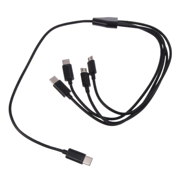 4In1 Usb C-kabel Type C til Type C Micro USB-kabel USB C-lader for telefonnettbrett Type C 4-i-1-kontakt Ladekabel