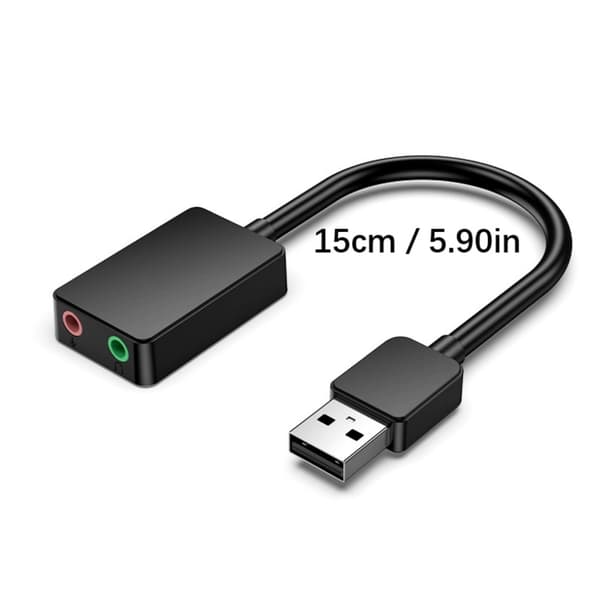 Computer USB Lyd Dobbelte 3,5 mm Stik til Gaming Headsets og Stemme