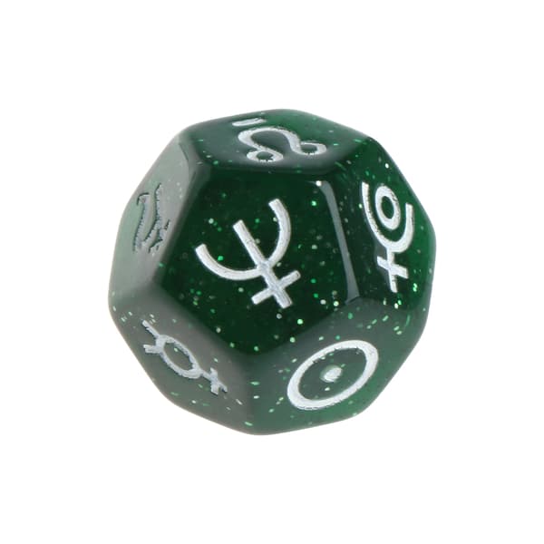 Astrologiske terninger 12-sidede polyeder terninger astrologi tarotkort konstellation A