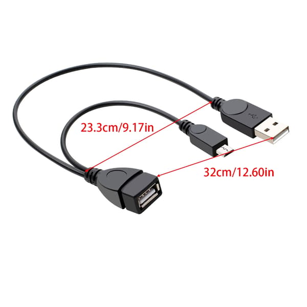Kaksitoiminen OTG-kaapeli, virtajohto, MicroUSB–USB OTG -sovitinkaapeli