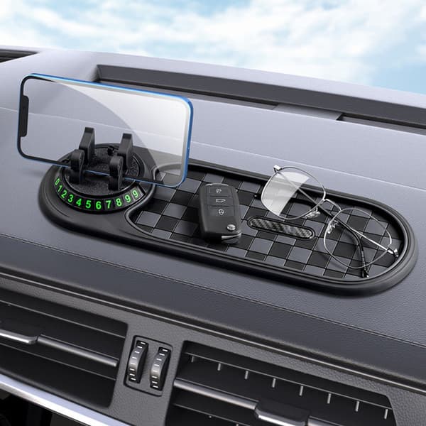 ABS Universal Bilmonteringsstativ 360 Antiskli Base Nummerdisplay For Smarttelefoner